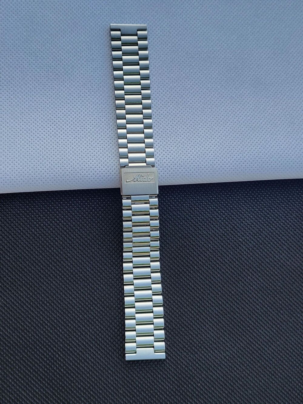 NOS VTG Mido Watch Bracelet President Style 18mm Stainless Steel Straight End